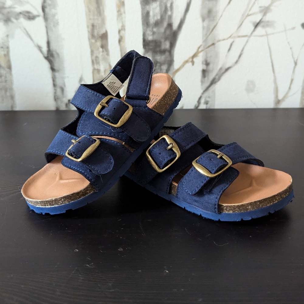 Like New GAP Navy Blue Cork Sandals Sz 9/10T